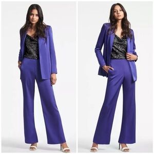 Sachin + Babi purple Violet Alli Wide-Leg Satin Pants